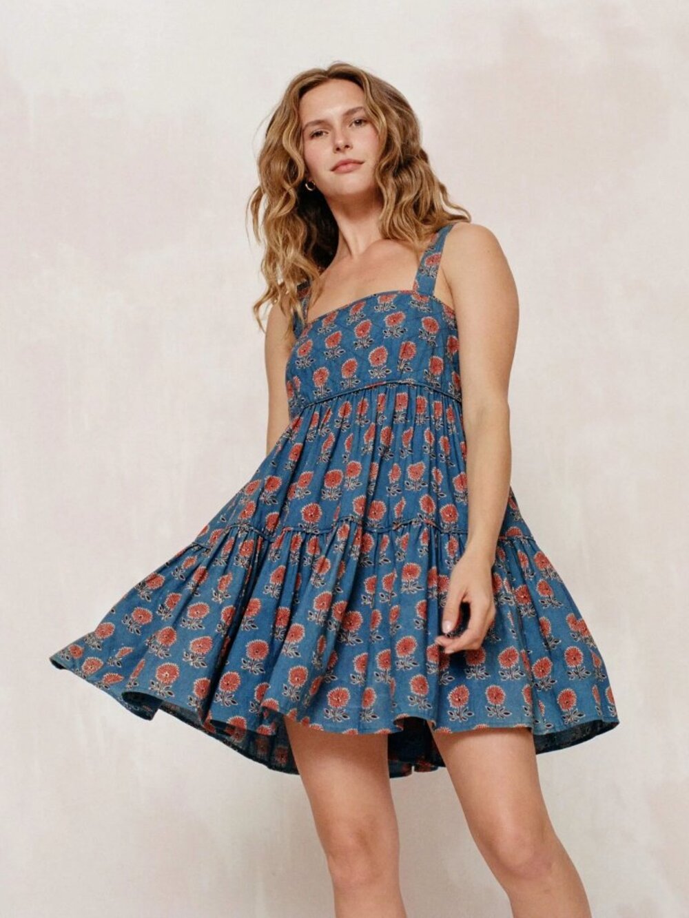 Christy Dawn Ollie Dress Indigo Sunflower